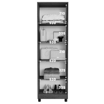 Multiuso Sapateira Olímpia 2 Portas 5 Prateleiras - Benetil Cinamomo Off
