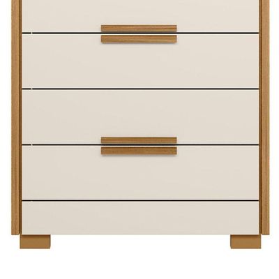 Comoda 4 Gavetas Dhara 86 Cm Moval Freijo Off White