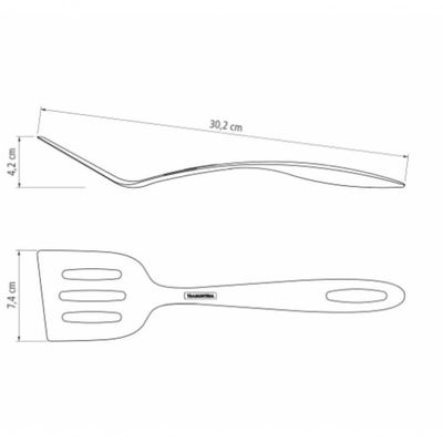 Espátula Tramontina Ability 30,2cm Em Nylon Preta