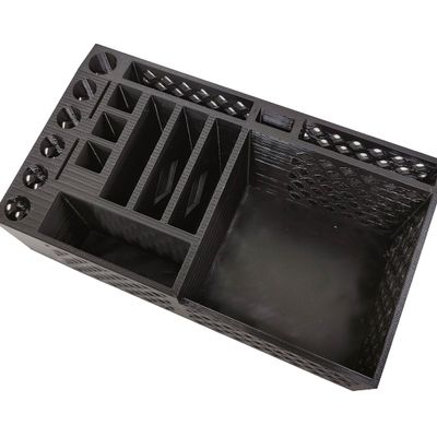 Porta Caneta Objetos Escritório Mesa Vazado 18 cm Impressão 3D Preto
