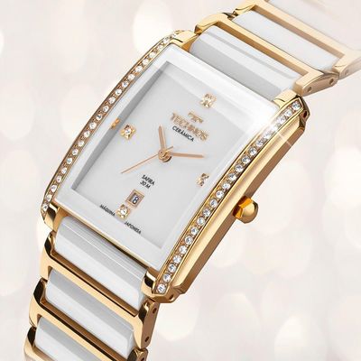 Relógio Technos Feminino Ceramic-saphire Dourado - Gn10ax-4b Gn10ax-4b