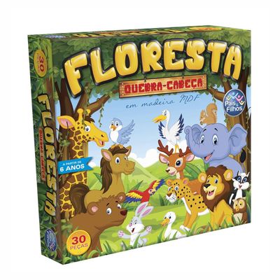 Quebra-Cabeça em Madeira - Floresta - Pais e Filhos