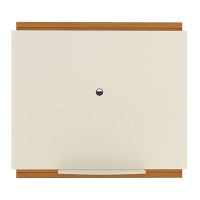 Painel Tv 32 Polegadas Com Prateleira Asteca - Off White E Cedro