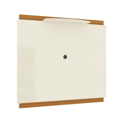Painel Tv 32 Polegadas Com Prateleira Asteca - Off White E Cedro