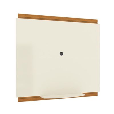 Painel Tv 32 Polegadas Com Prateleira Asteca - Off White E Cedro