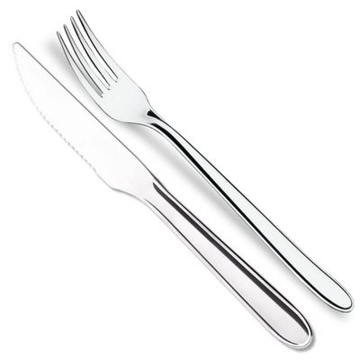 Jogo Garfos e Facas de Churrasco Talheres Inox 48pçs Turim Brinox Mesa Posta Churrascaria
