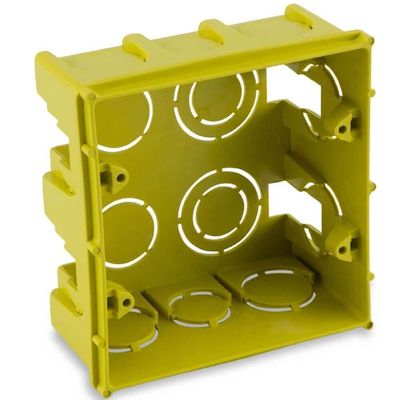 Caixa De Luz Quadrada 4x4 Amarela - 600300002 - Forceline