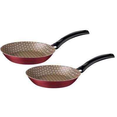 Kit 2 Frigideiras Antiaderentes 20cm Turim Tramontina Starflon Max Vermelha Alumínio Fritar