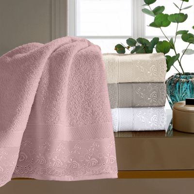 Toalha de Banho Melody com Renda Naira Bouton Fendi