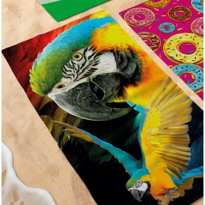 Toalha Banho Praia 75x150cm  Malaga Teka Flamingo
