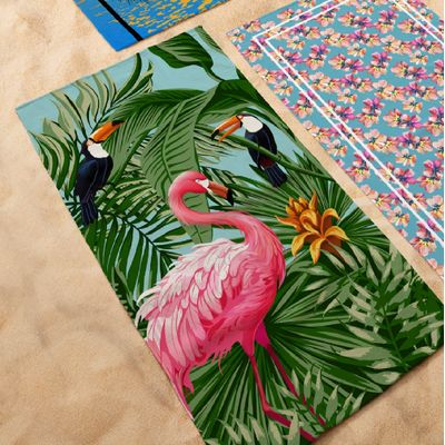 Toalha Banho Praia 75x150cm  Malaga Teka Flamingo