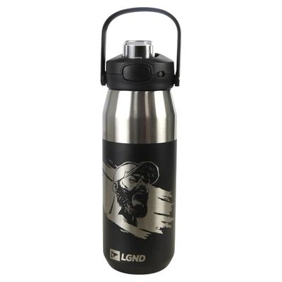 Garrafa Térmica Inoxidável AHU Legendários 750ml - Preta