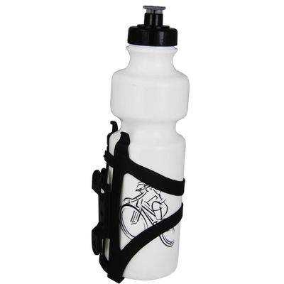 Garrafa 750 Mls Bike Bicicleta Ciclismo e Suporte de quadro Branco