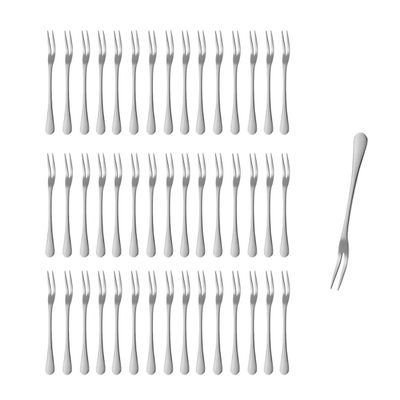 Garfo para Petiscos Frutas Sobremesa Garfinho Aço Inox 50un