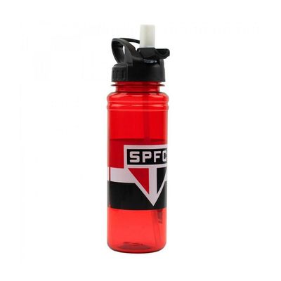Garrafa Com Canudo Retrátil 700ml São Paulo Oficial