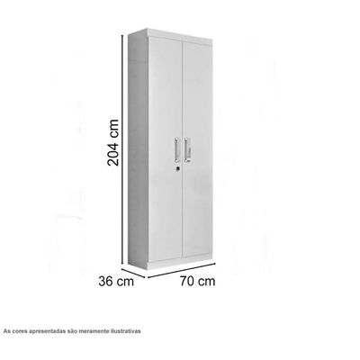 Organizador 02 Portas Com Prateleiras Delta Canela - Lukaliam