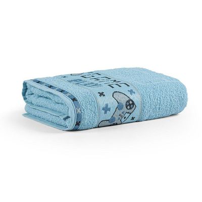 Toalha De Banho Kids Minimi 100% Algodão 1 Peça - Game Azul