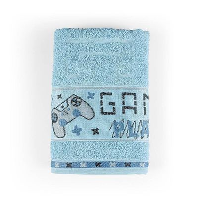 Toalha De Banho Kids Minimi 100% Algodão 1 Peça - Game Azul