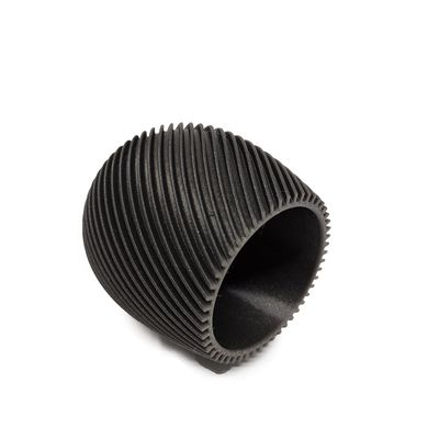 Vasinho 3D Planta Decorativo Cachepot Espiral Cor Grafite Metalizado