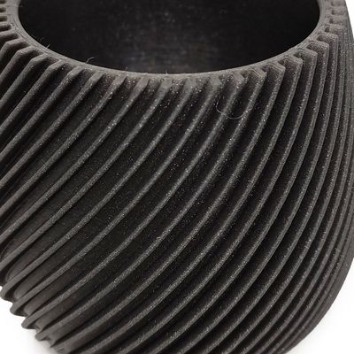 Vasinho 3D Planta Decorativo Cachepot Espiral Cor Grafite Metalizado