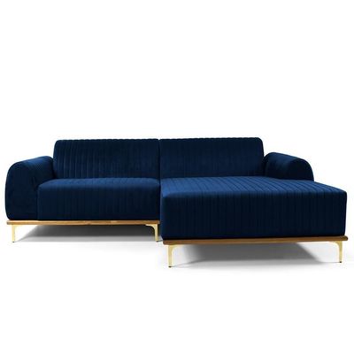 Sofá 4 Lugares Com Chaise Molino 265 Cm Azul Oxford C-304
