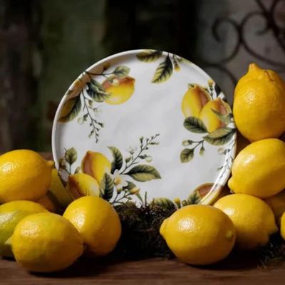 Kit 2 Pratos Raso 27,5cm e Sobremesa 21,5cm Limonata Cerâmic