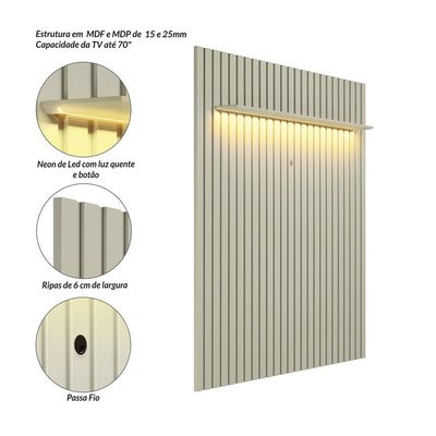Painel para TV até 70 polegadas French com LED Off White