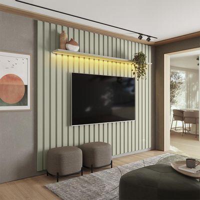 Painel para TV até 70 polegadas French com LED Off White