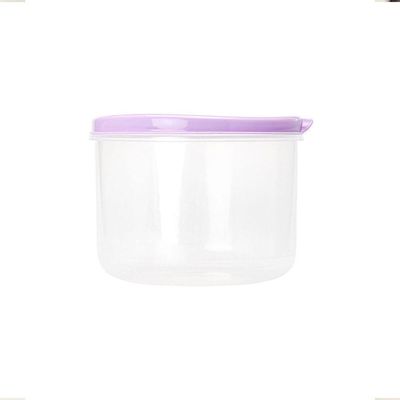 Pote Redondo Para Micro-ondas E Freezer Com Válvula 600ml - Linha Wave Plasvale Cinza