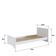 Berço Infantil Cama 3 em 1 133cm Regulagem de Altura Branco