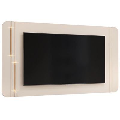 Painel Para TV 75 Pol Com LED Orgânico Harper D05 Off White - Lyam Decor