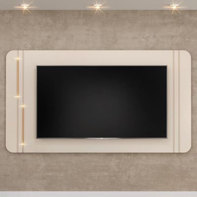 Painel Para TV 75 Pol Com LED Orgânico Harper D05 Off White - Lyam Decor