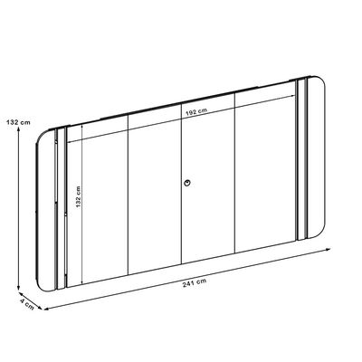 Painel Para TV 75 Pol Com LED Orgânico Harper D05 Off White - Lyam Decor