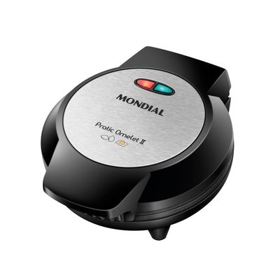Omeleteira Pratic Omelet II Mondial Preto e Inox 800W OM-04-BI 220