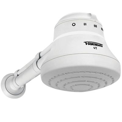 Ducha Faminho 4 Temperaturas Com Cano De 30cm Branco 127 Volts 5400 Watts - 3858 - Fame