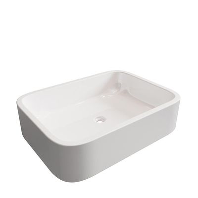 Cuba Pia De Apoio Para Banheiro Em Mármore Sintético Rubi Acabamento Brilhante 28x38 Cm
