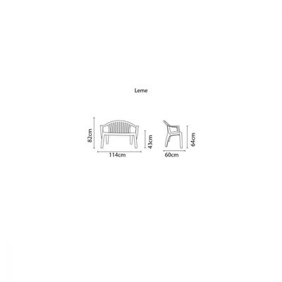 Banco Tramontina Leme 114 Cm Em Polipropileno Branco