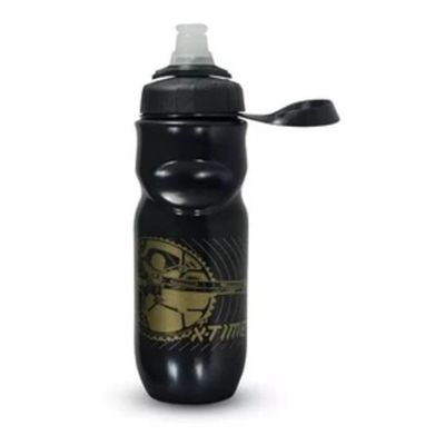 Garrafa garrafinha Caramanhola bike X-Time Fast 650 ml nylon Preto