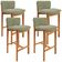 Kit 04 Banquetas Alta Para Cozinha Sala de Jantar Bar Dara L02 Bouclê Oliva - Lyam Decor
