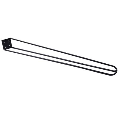 Kit 10 Pés de Metal 60 CM Hairpin Legs Mesa de Canto Aparador Preto G41