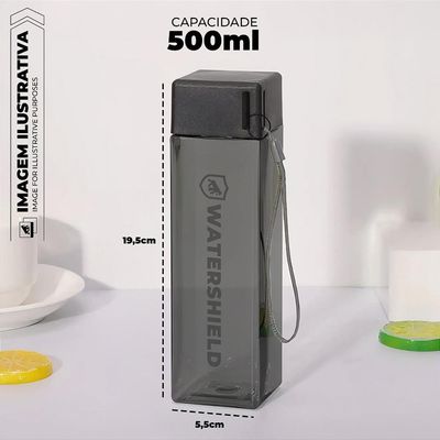 Garrafa 500ml com Vedação Antivazamento e Alça para Transporte - WaterShield  - Gshield