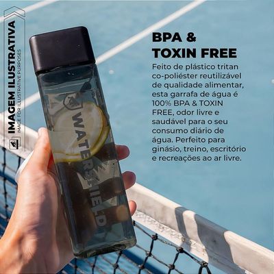 Garrafa 500ml com Vedação Antivazamento e Alça para Transporte - WaterShield  - Gshield