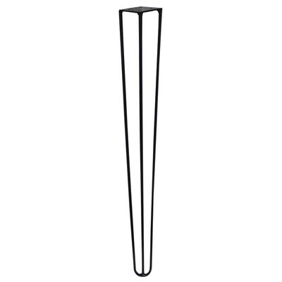 Kit 10 Pés de Metal 60 CM Hairpin Legs Mesa de Canto Aparador Preto G41