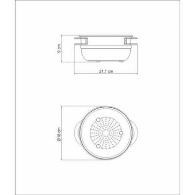 Cozi-vapore Tramontina Solar 16cm Em Inox
