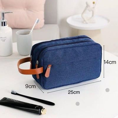 Bolsa Necessaire Masculina Feminina Organizadora Multifuncional Portátil Viagem Trabalho Impermeável Azul