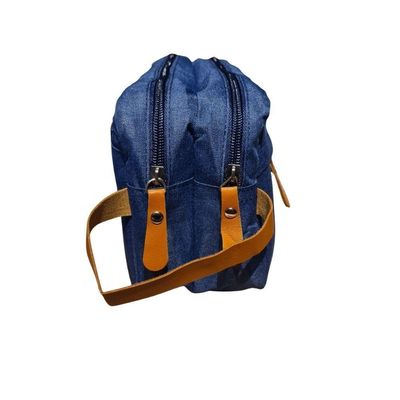 Bolsa Necessaire Masculina Feminina Organizadora Multifuncional Portátil Viagem Trabalho Impermeável Azul