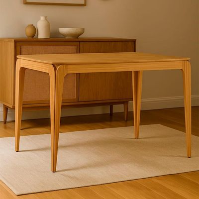 Mesa de Jantar Retangular com Tampo MDF Aurea Ypê 160 cm