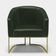 Poltrona Decorativa Industrial Dourado Stella Sintético PU Verde D03 - D'Rossi
