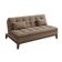 Sofá-Cama Casal 3 Lugares Premium Base e Pés de Madeira Linho Marrom