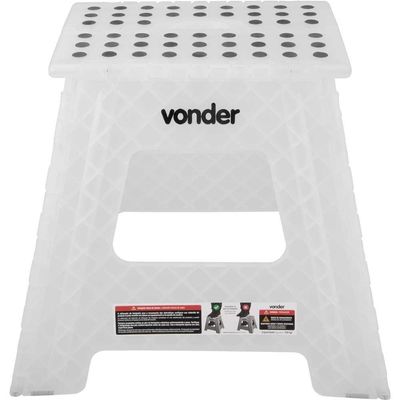 Banqueta Plástica Dobrável 360 Mm Transparente Vonder